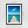 Plakat w ramie 30x40 - Letnie Morskie Uczucie - morze, pomost - rama czarna