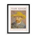 Plakat w ramie 50x70 - Autoportret van Gogha - van gogh, autoportret - rama czarna
