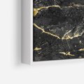 Obraz w ramie 100x70 - Egzotyczny Blask - marmur, złoto - rama biała