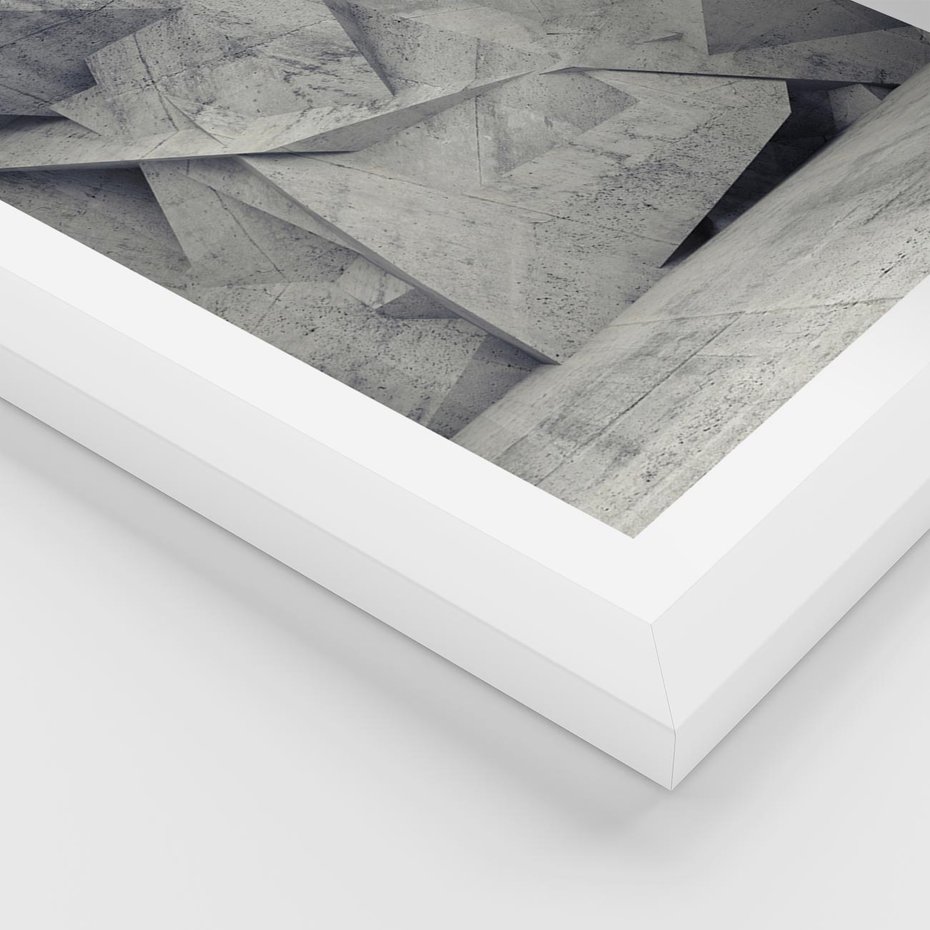 Plakat w ramie 30x40 - Architektura w trójwymiarowym wymiarze - architektura, 3D - rama biała