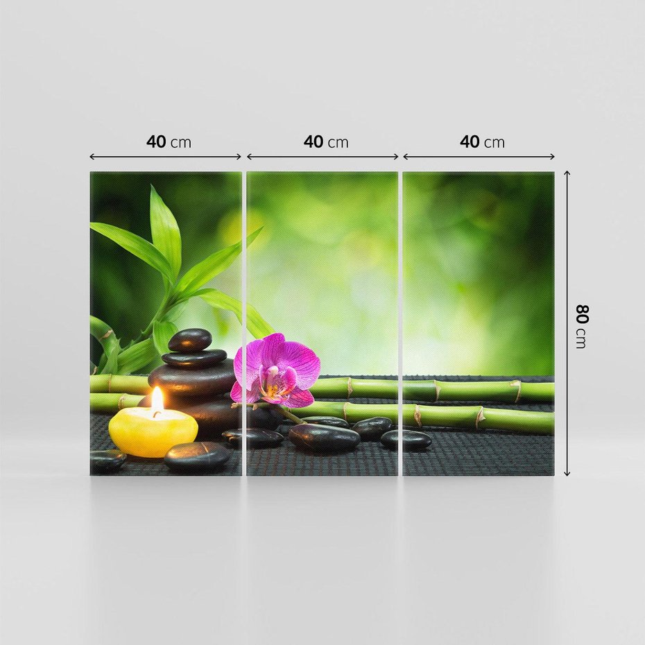 Obraz na płótnie 120x80 - Ukojenie kamieni w SPA - kamienie, SPA