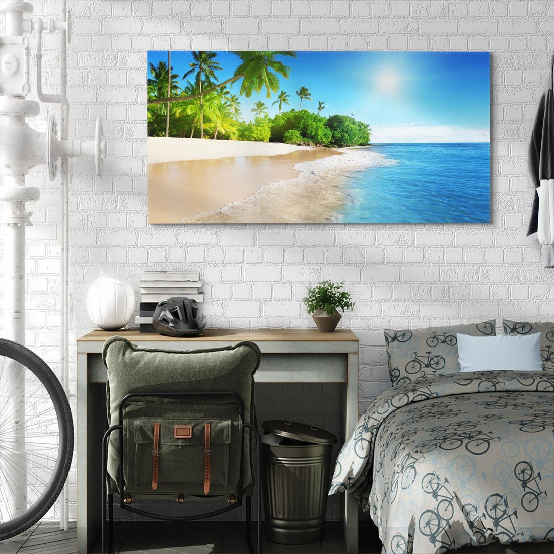 Obraz na płótnie 120x60 - Rajskie plaże Karaibów - Karaiby, plaża