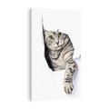 Obraz na płótnie 70x100 - Tajemniczy kot i jego świat - kot, dziura