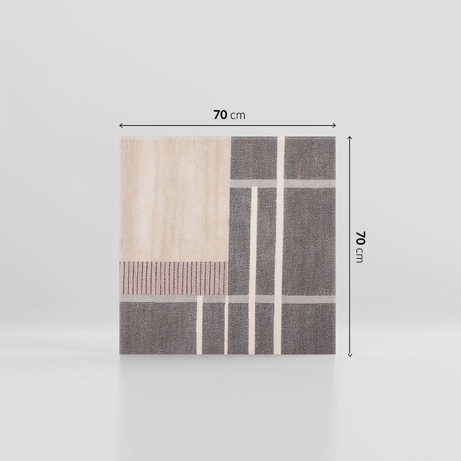 Obraz na płótnie 70x70 - Harmonia skradzionych odcieni - symetryczne, geometryczne pasy