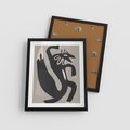 Plakat w ramie 40x50 - Strukturalne Odbicia Północy - skandynawska sztuka, lis - rama czarna