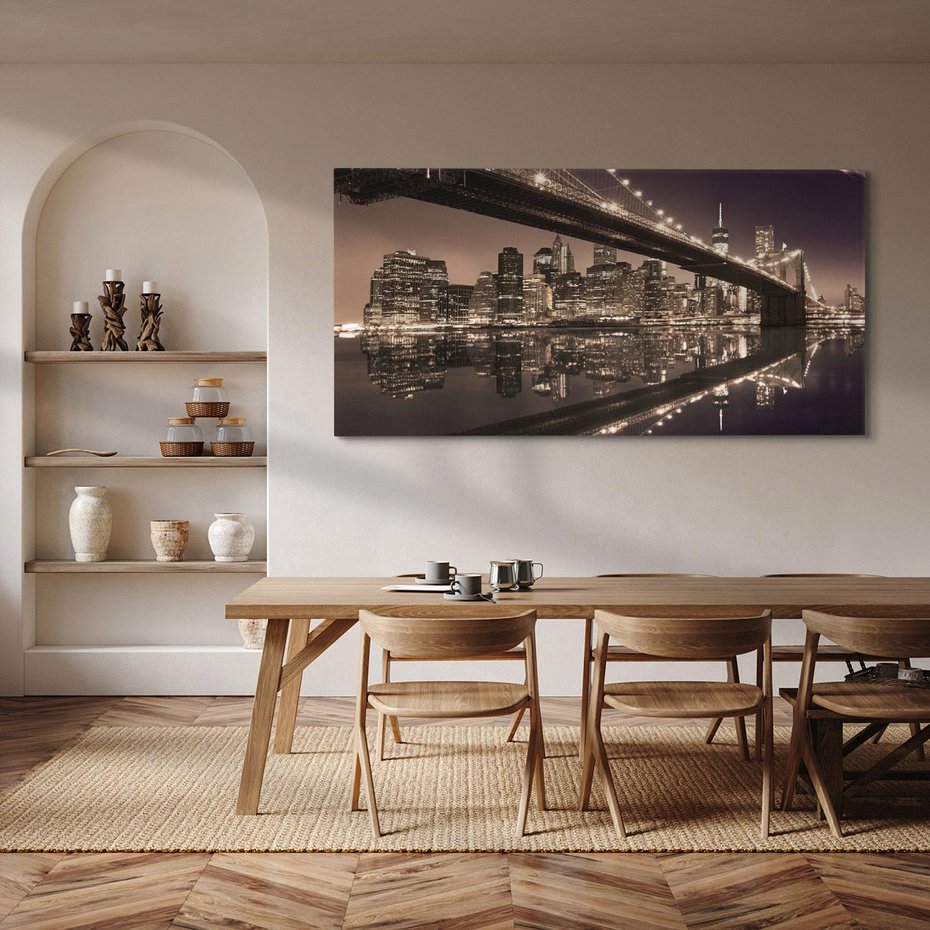 Obraz na płótnie 120x60 - ikona Nowego Jorku - most, Nowy Jork