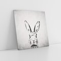 Obraz na płótnie 50x50 - Szkicowany królik w grafice - szkic, królik
