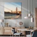 Obraz na płótnie 60x60 - Statek na morzu - Golden Gate, most