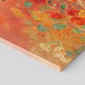 Obraz na płótnie 90x30 - "Nasturcje" (1905) Odilon Redon - Reprodukcja - reprodukcja, obraz na płótnie
