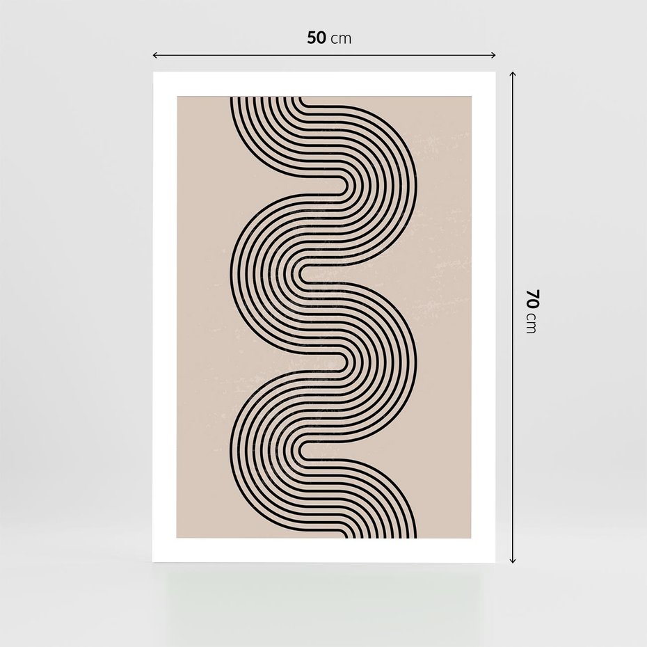 Plakat bez ramy 50x70 - Bezgraniczne Odbicia - abstrakcyjne linie, geometria