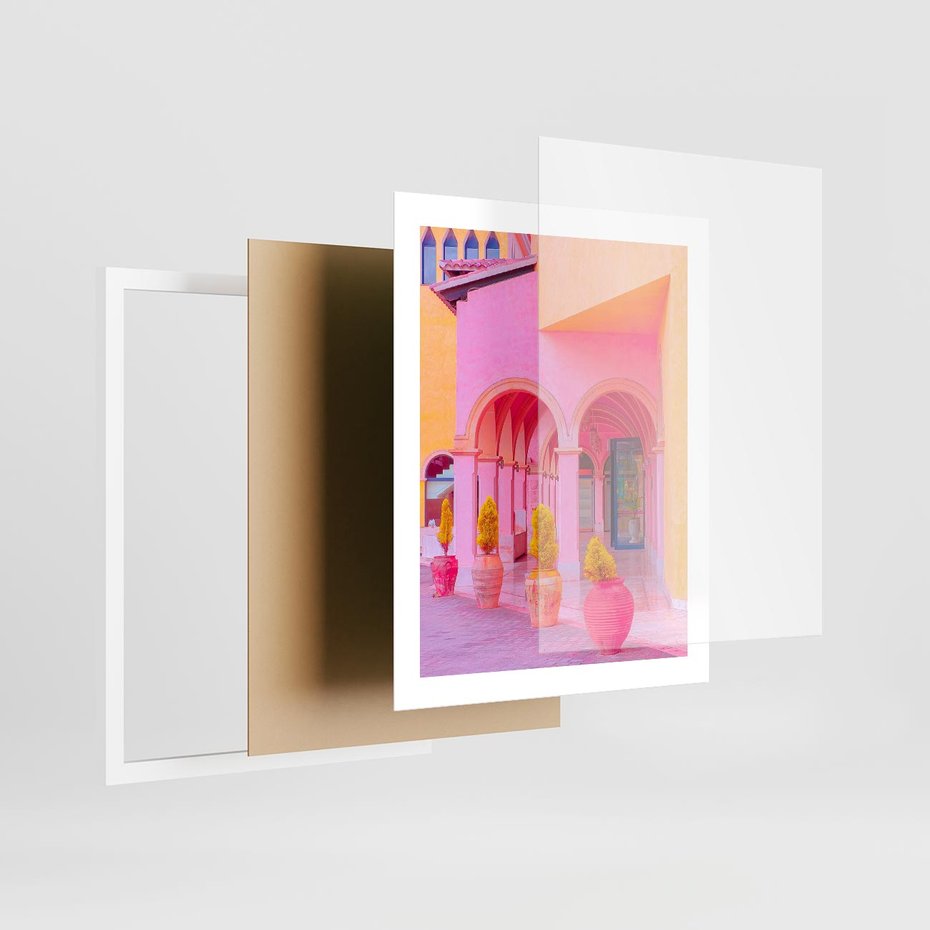 Plakat w ramie 40x50 - Marokańskie pastele - marokański, pastele - rama biała