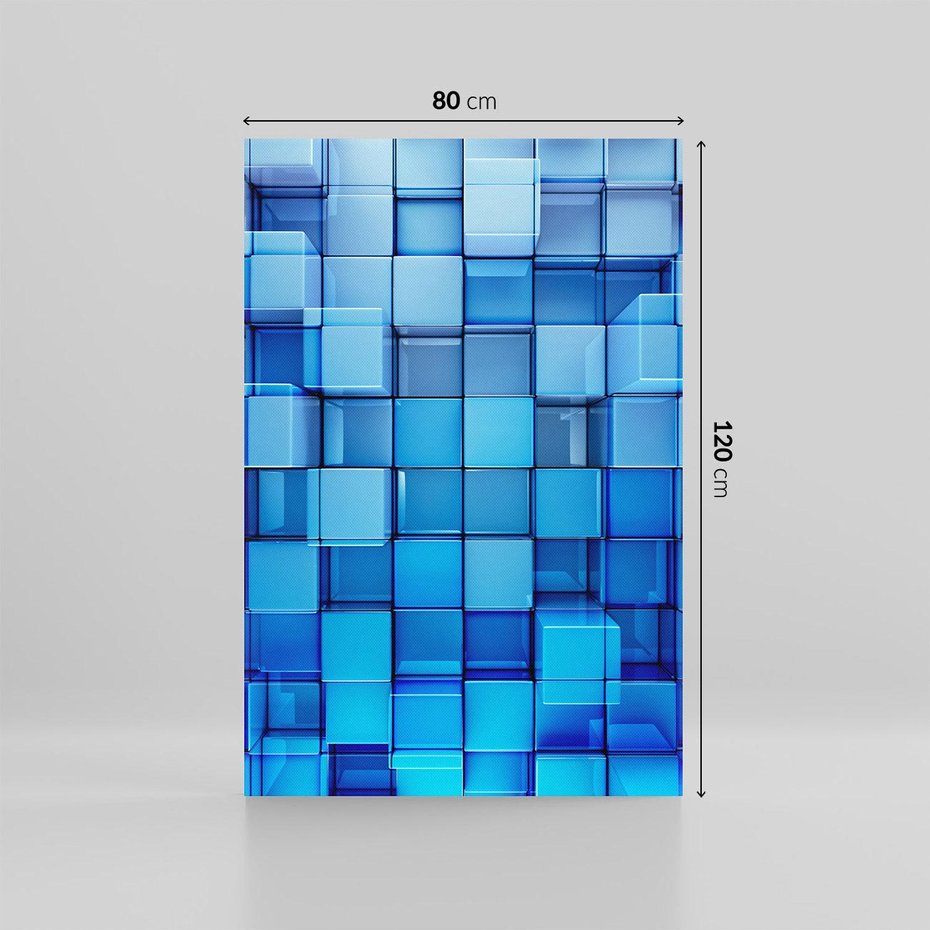 Obraz na płótnie 80x120 - Abstrakcyjne 3D: Kolorowe bloki - abstrakcja, 3d