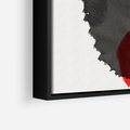 Obraz w ramie 50x50 - Wibracje Linii - abstrakcyjne nieregularne plamy, czarny - rama czarna