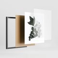 Plakat w ramie 40x50 - Grono Abstrakcji - minimalistyczny plakat, winogrona - rama czarna