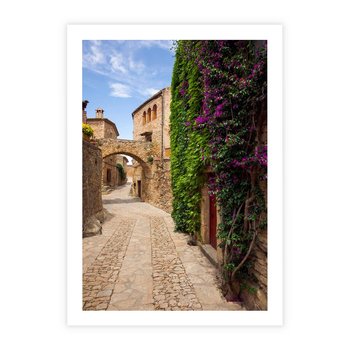 Plakat bez ramy 50x70 - Uliczka pełna perspektywy i tajemnicy - uliczka, perspektywa