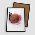 Plakat w ramie 50x70 - Makijaż w kolorze pędzla - makijaż, pędzel - rama czarna