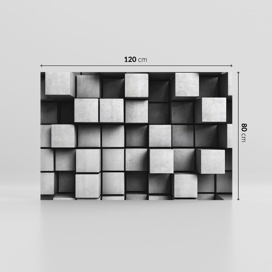 Obraz na płótnie 120x80 - Abstrakcyjne 3D kwadraty - 3D, abstrakcja