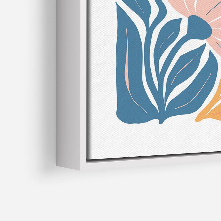 Obraz w ramie 70x100 - Migotliwe Marzenia - kwiaty, rośliny - rama biała