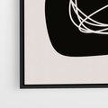 Obraz w ramie 70x100 - Linie Eksploracji - abstrakcyjne szkicowane linie, minimalizm - rama czarna