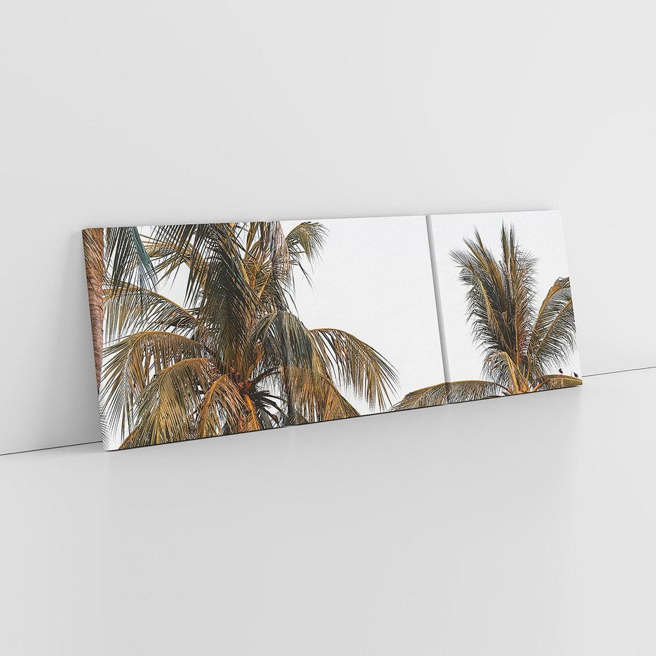 Obraz na płótnie 120x40 - Palmy - tęsknota za Hawajami - palmy, Hawaje
