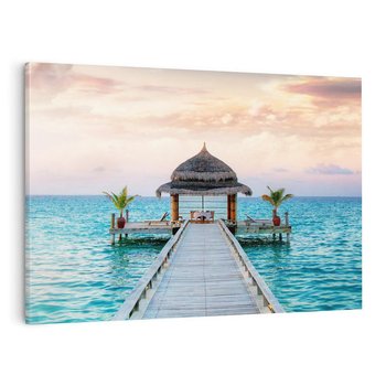 Obraz na płótnie 100x70 - Morski Pomost - morze, pomost