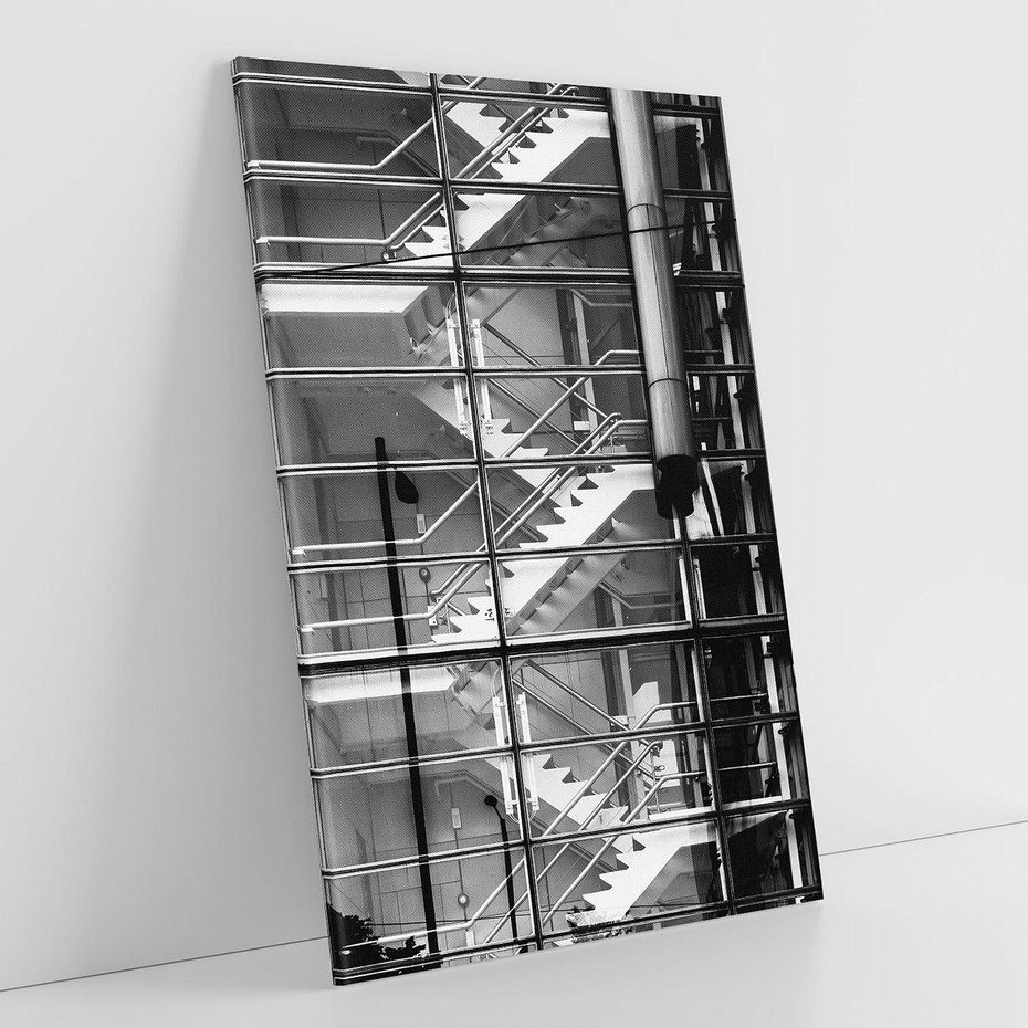 Obraz na płótnie 70x100 - Schody do architektonicznej przestrzeni - schody, architektura