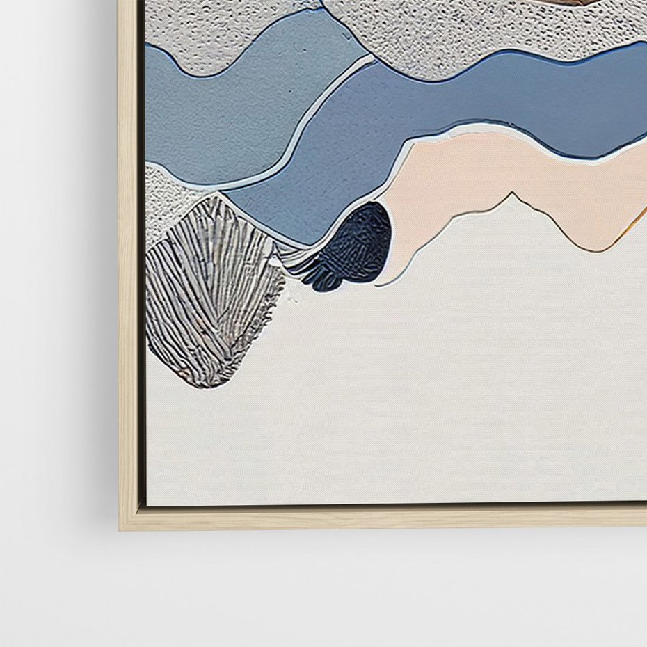 Obraz w ramie 80x120 - Dynamiczne Góry - akwarelowe graficzne góry, krajobraz - rama drewno