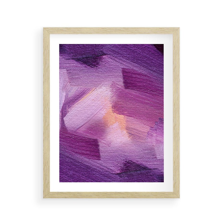 Plakat w ramie 40x50 - Abstrakcyjna gra kolorów - abstrakcja, akwarela - rama drewno
