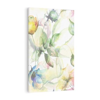 Obraz na płótnie 50x70 - Delikatne Kolory - akwarelowe, kwiaty