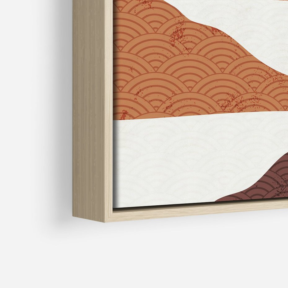 Obraz w ramie 50x70 - Księżycowa Refleksja - nowoczesna sztuka, góry - rama drewno