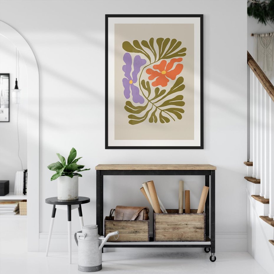 Plakat bez ramy 21x30 - Bezgraniczne Impresje - kwiaty, abstrakcja