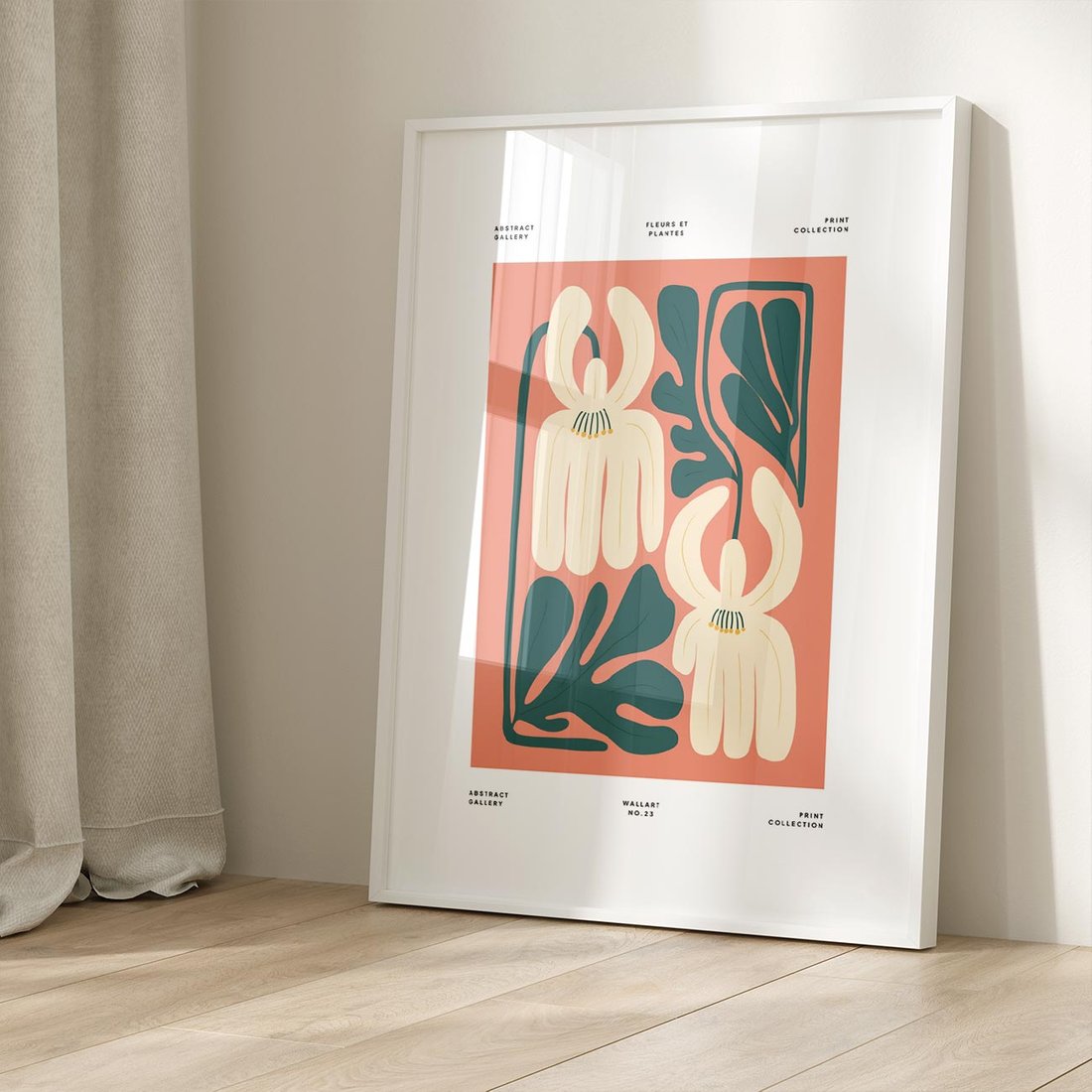 Plakat bez ramy 40x50 - Migotliwe Echa - kwiaty, nowoczesna abstrakcja