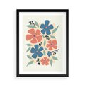Plakat w ramie 50x70 - Kolorowe Pasmo - kwiaty, nowoczesna abstrakcja - rama czarna