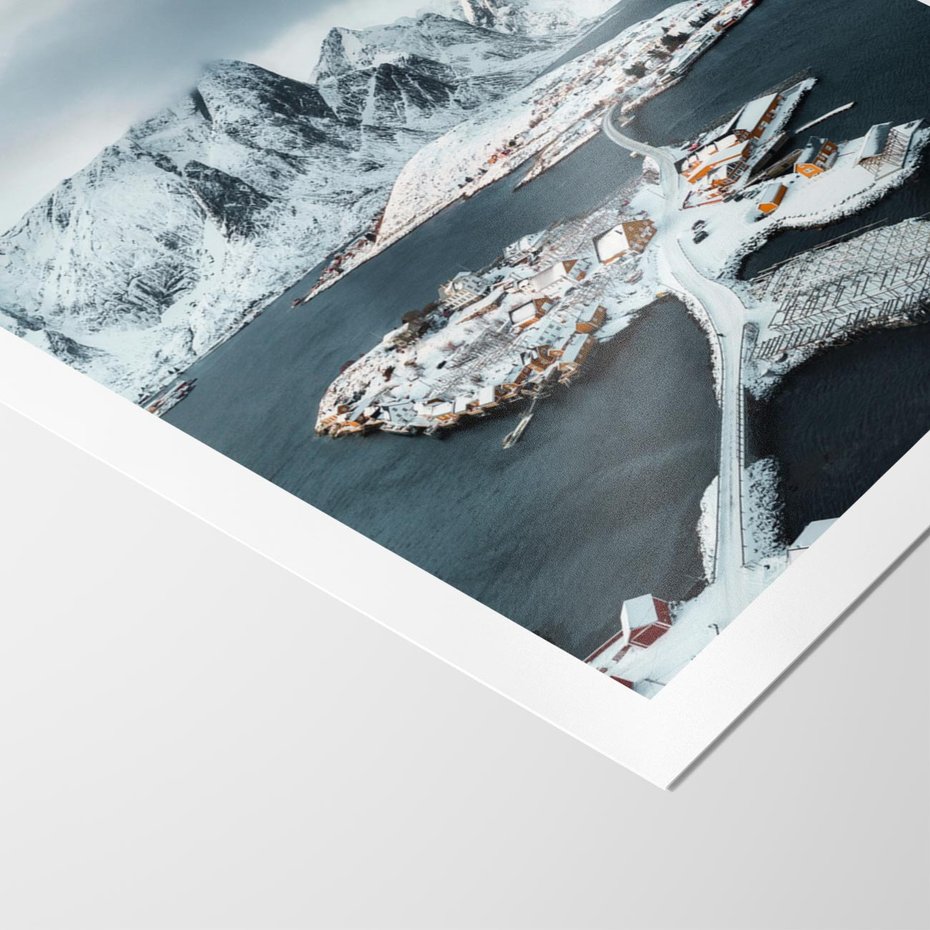 Plakat bez ramy 30x40 - Ciepło i Urok Północy - skandynawskie, domki