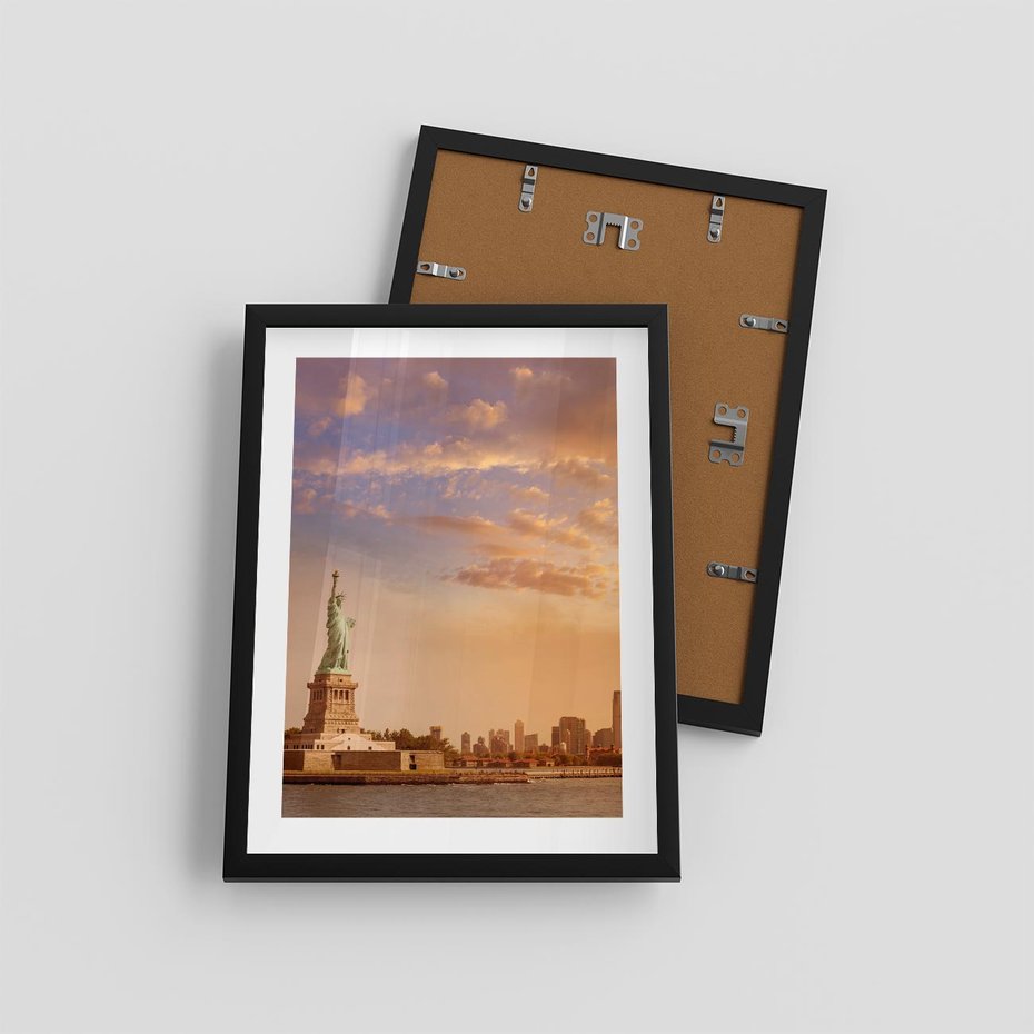 Plakat w ramie 30x40 - Statua wolności w Nowym Jorku - Nowy Jork, statua - rama czarna