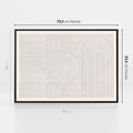 Obraz w ramie 70x50 - Geometryczna Elegancja Mid Century - mid century, minimalizm - rama czarna
