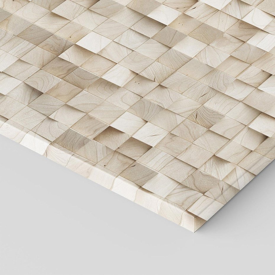 Obraz na płótnie 50x70 - Geometryczne 3D: Abstrakcyjna Harmonia - geometryczne, 3D