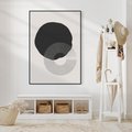 Obraz w ramie 70x100 - Migotliwa Opowieść - abstrakcyjna kompozycja, okręgi - rama czarna