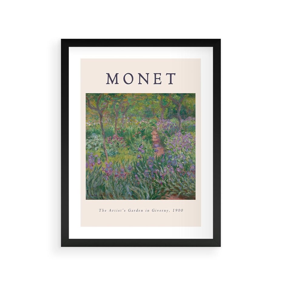 Plakat w ramie 30x40 - Reprodukcja Moneta - Monet, reprodukcja - rama czarna