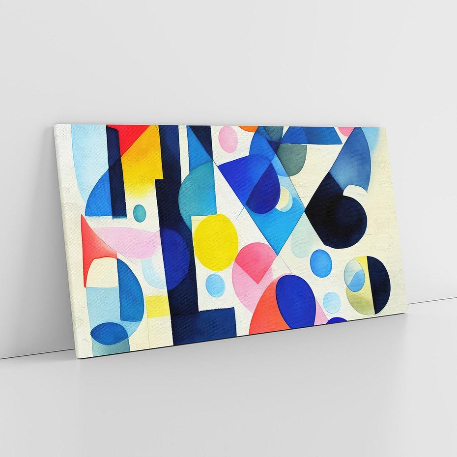 Obraz na płótnie 140x70 - Księga Akwarelowych Przeniknięć - abstrakcyjny obraz, różne kolorowe kształty