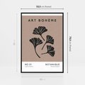 Obraz w ramie 50x70 - Botaniczne wymysły - sztuka boho, plakat - rama czarna