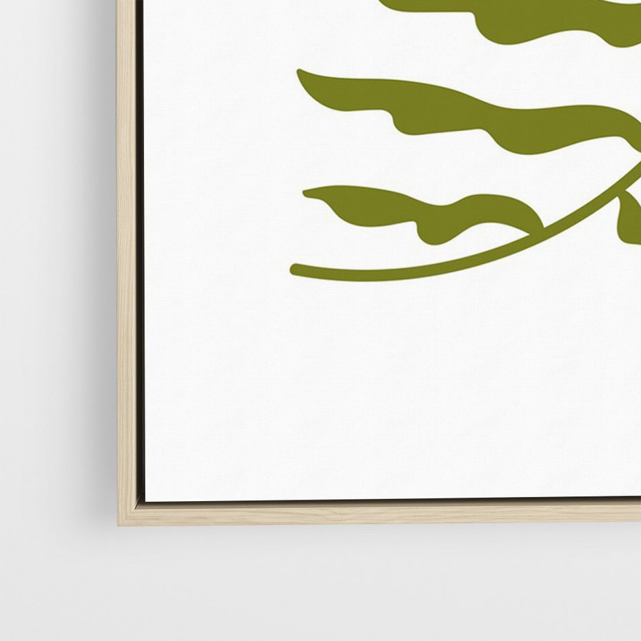 Obraz w ramie 80x120 - Rytmy Chaosu - roślina, gałązka - rama drewno