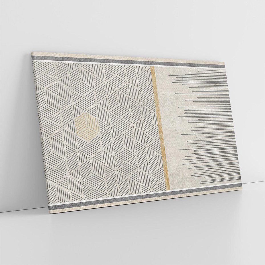 Obraz na płótnie 100x70 - Drobny Print Klasyki - geometryczne linie, styl mid century