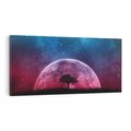 Obraz na płótnie 140x70 - Tajemnicza obecność kosmosu - księżyc, kosmos