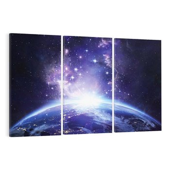 Obraz na płótnie 120x80 - Podróż w kosmiczną przestrzeń - kosmos, ziemia