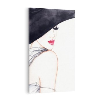 Obraz na płótnie 50x70 - Stylowa Ekspresja - kobieta, moda