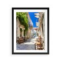 Plakat w ramie 40x50 - Magiczny Spacer - uliczka, perspektywa - rama czarna