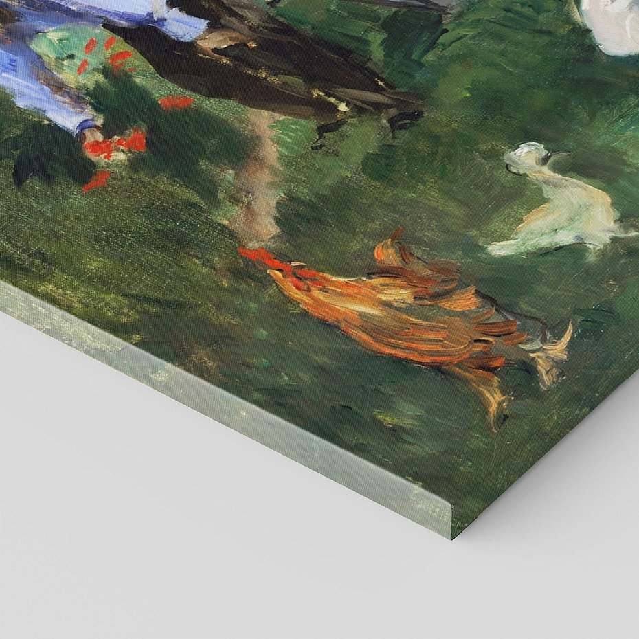 Obraz na płótnie 140x70 - Rodzina Monet w ogrodzie w Argenteuil (1874) Édouard Manet - Reprodukcja - reprodukcja, obraz na płótnie