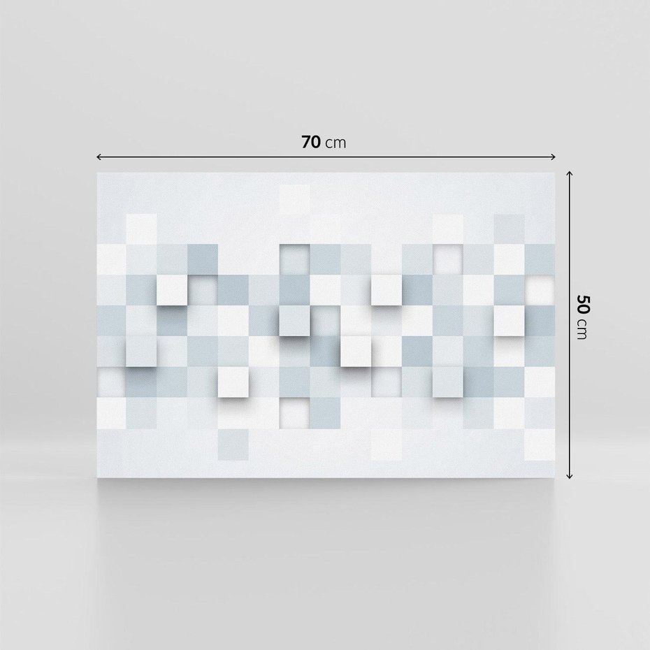 Obraz na płótnie 70x50 - Trójwymiarowe formy geometryczne - geometria, 3D