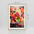 Plakat w ramie 50x70 - Smakowite Porywy - owoce, jedzenie - rama drewno